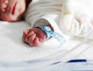 newborn baby in incubator